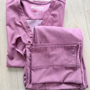Grey's Anatomy Heathered Mauve Scrub Set